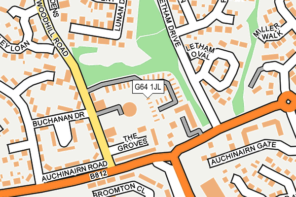 G64 1JL map - OS OpenMap – Local (Ordnance Survey)