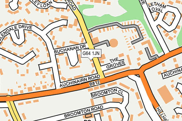 G64 1JN map - OS OpenMap – Local (Ordnance Survey)