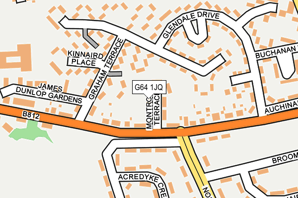 G64 1JQ map - OS OpenMap – Local (Ordnance Survey)