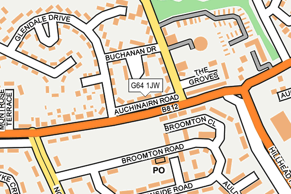 G64 1JW map - OS OpenMap – Local (Ordnance Survey)