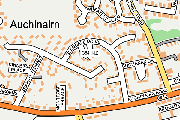 G64 1JZ map - OS OpenMap – Local (Ordnance Survey)