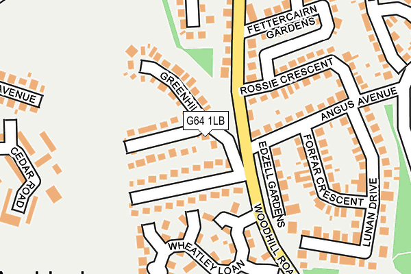 G64 1LB map - OS OpenMap – Local (Ordnance Survey)