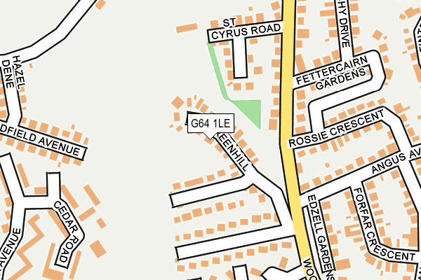 G64 1LE map - OS OpenMap – Local (Ordnance Survey)