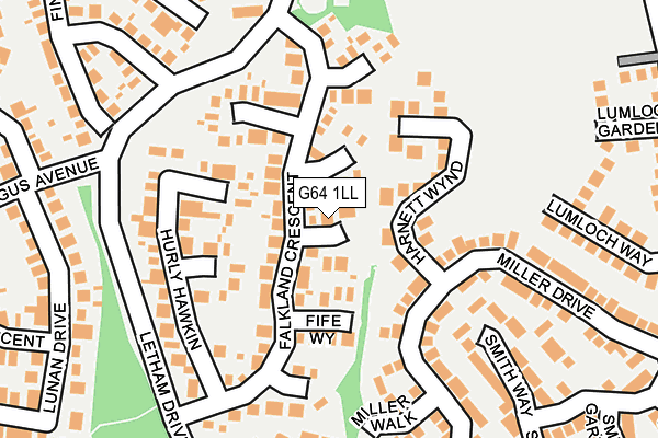 G64 1LL map - OS OpenMap – Local (Ordnance Survey)