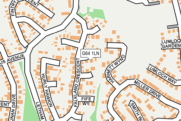 G64 1LN map - OS OpenMap – Local (Ordnance Survey)