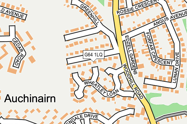 G64 1LQ map - OS OpenMap – Local (Ordnance Survey)