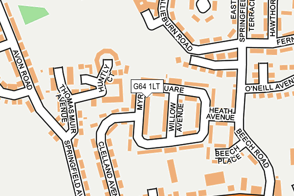 G64 1LT map - OS OpenMap – Local (Ordnance Survey)