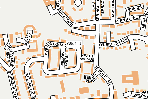 G64 1LU map - OS OpenMap – Local (Ordnance Survey)