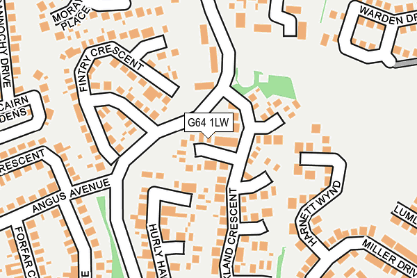 G64 1LW map - OS OpenMap – Local (Ordnance Survey)