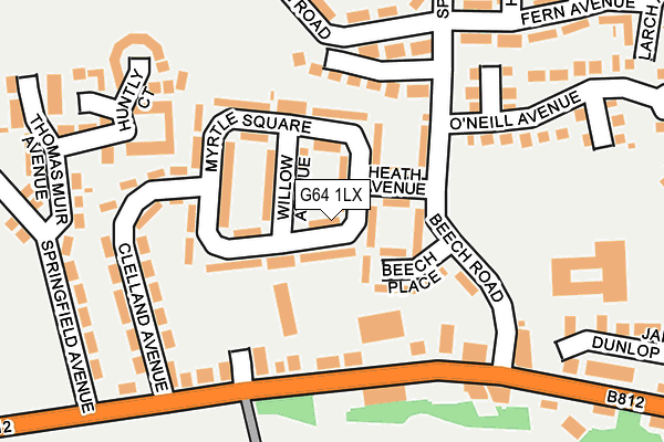 G64 1LX map - OS OpenMap – Local (Ordnance Survey)