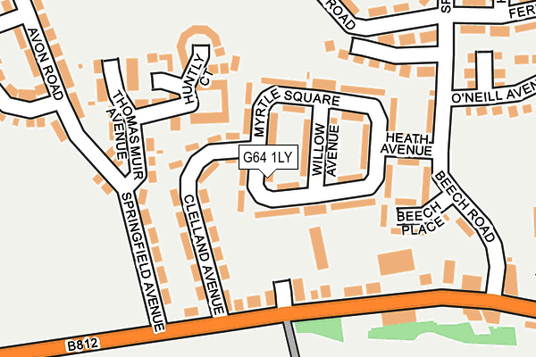 G64 1LY map - OS OpenMap – Local (Ordnance Survey)