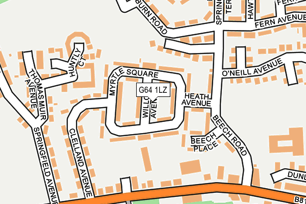 G64 1LZ map - OS OpenMap – Local (Ordnance Survey)
