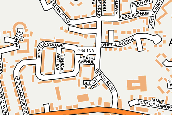 G64 1NA map - OS OpenMap – Local (Ordnance Survey)