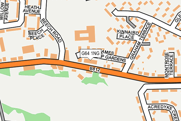 G64 1NG map - OS OpenMap – Local (Ordnance Survey)