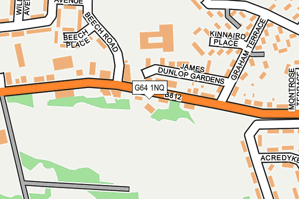 G64 1NQ map - OS OpenMap – Local (Ordnance Survey)