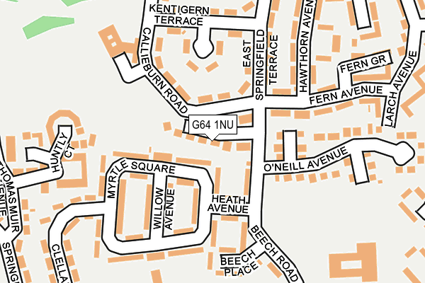 G64 1NU map - OS OpenMap – Local (Ordnance Survey)