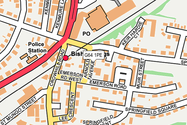 G64 1PE map - OS OpenMap – Local (Ordnance Survey)