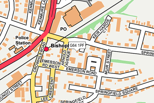 G64 1PF map - OS OpenMap – Local (Ordnance Survey)