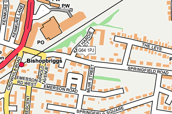 G64 1PJ map - OS OpenMap – Local (Ordnance Survey)