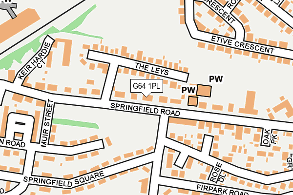 G64 1PL map - OS OpenMap – Local (Ordnance Survey)