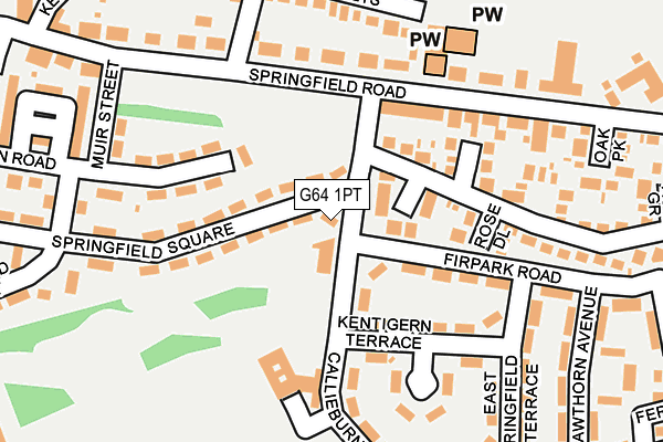 G64 1PT map - OS OpenMap – Local (Ordnance Survey)