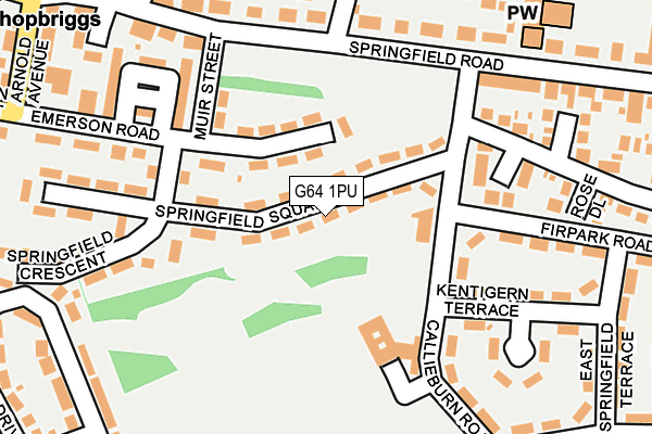 G64 1PU map - OS OpenMap – Local (Ordnance Survey)