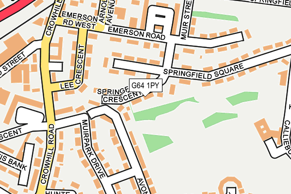 G64 1PY map - OS OpenMap – Local (Ordnance Survey)