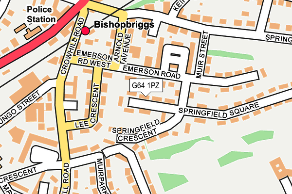 G64 1PZ map - OS OpenMap – Local (Ordnance Survey)