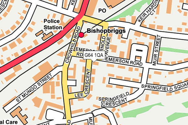 G64 1QA map - OS OpenMap – Local (Ordnance Survey)