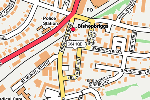 G64 1QD map - OS OpenMap – Local (Ordnance Survey)