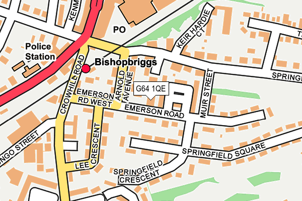 G64 1QE map - OS OpenMap – Local (Ordnance Survey)