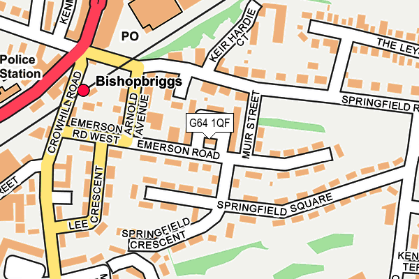 G64 1QF map - OS OpenMap – Local (Ordnance Survey)