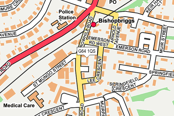 G64 1QS map - OS OpenMap – Local (Ordnance Survey)