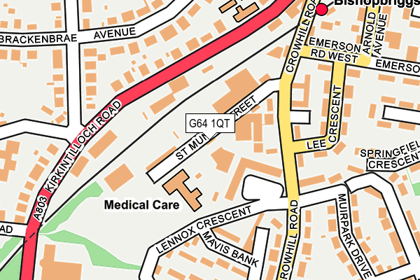 G64 1QT map - OS OpenMap – Local (Ordnance Survey)