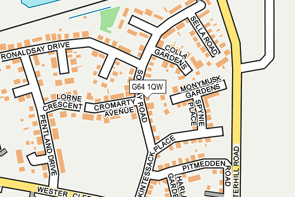 G64 1QW map - OS OpenMap – Local (Ordnance Survey)