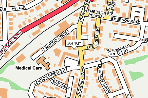 G64 1QY map - OS OpenMap – Local (Ordnance Survey)