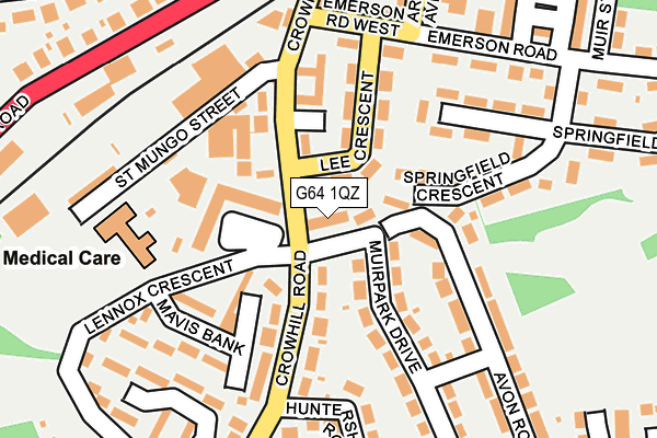 G64 1QZ map - OS OpenMap – Local (Ordnance Survey)