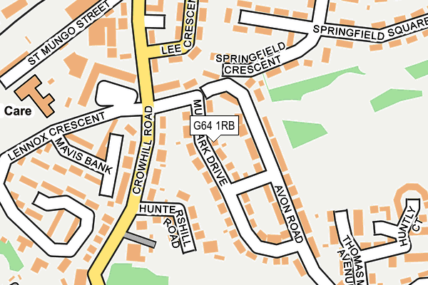 G64 1RB map - OS OpenMap – Local (Ordnance Survey)