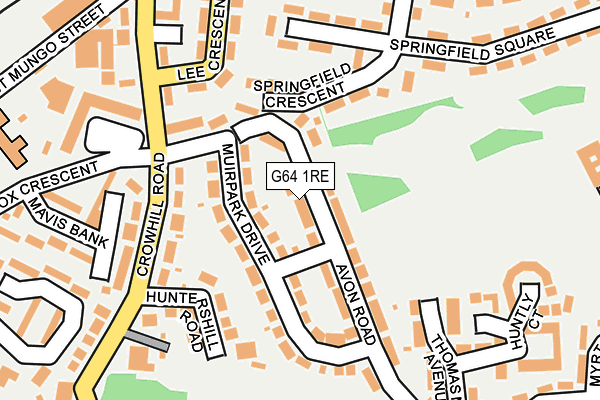 G64 1RE map - OS OpenMap – Local (Ordnance Survey)
