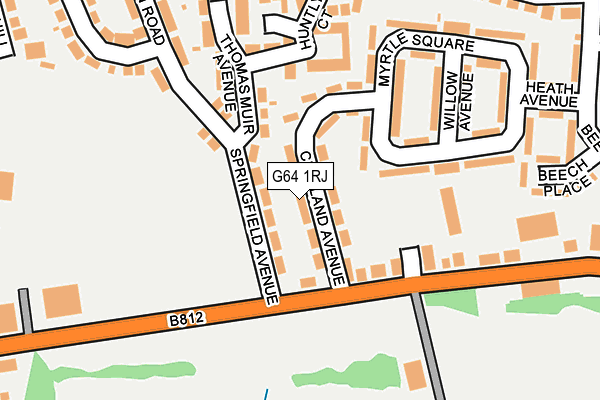 G64 1RJ map - OS OpenMap – Local (Ordnance Survey)