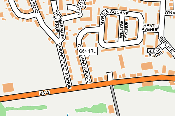 G64 1RL map - OS OpenMap – Local (Ordnance Survey)