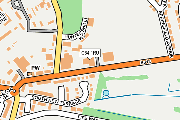 G64 1RU map - OS OpenMap – Local (Ordnance Survey)