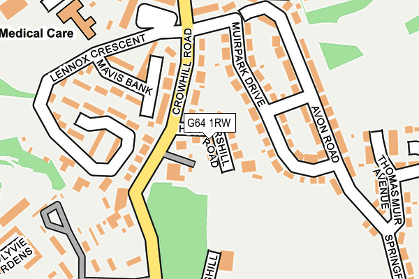 G64 1RW map - OS OpenMap – Local (Ordnance Survey)