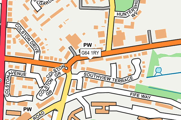 G64 1RY map - OS OpenMap – Local (Ordnance Survey)