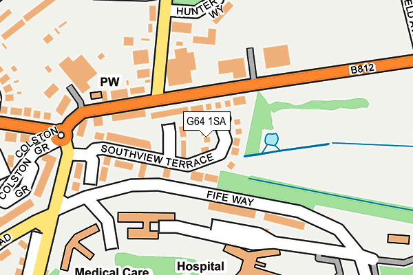 G64 1SA map - OS OpenMap – Local (Ordnance Survey)