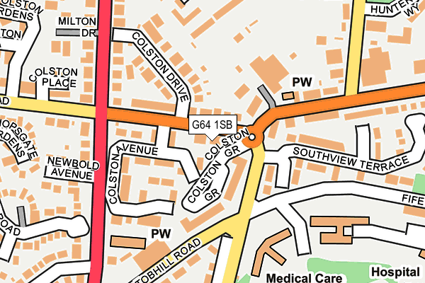 G64 1SB map - OS OpenMap – Local (Ordnance Survey)