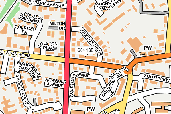 G64 1SE map - OS OpenMap – Local (Ordnance Survey)