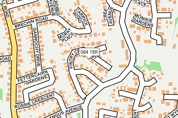 G64 1SH map - OS OpenMap – Local (Ordnance Survey)