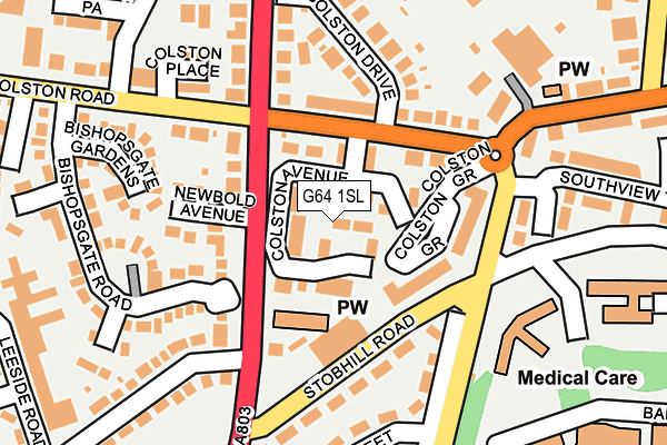 G64 1SL map - OS OpenMap – Local (Ordnance Survey)