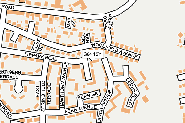 G64 1SY map - OS OpenMap – Local (Ordnance Survey)
